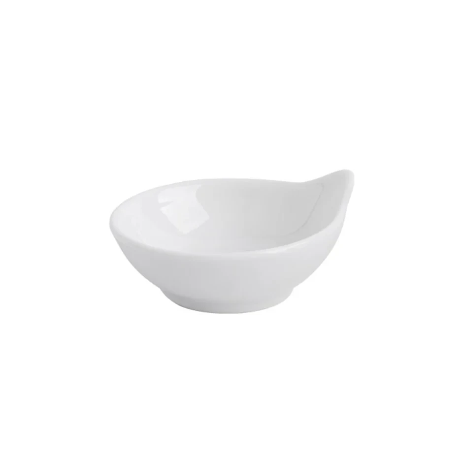 Crockery Bowl with Pourer White 4.5"
