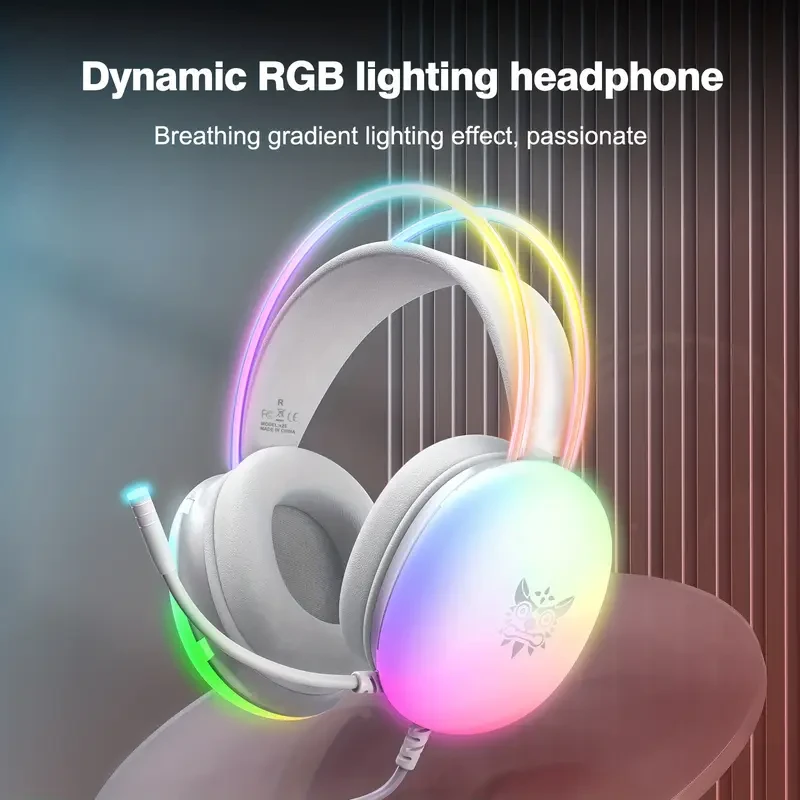 ONIKUMA X25 Gaming Headset RGB LED, 7.1 Surround Sound, Noise-Cancelling Mic (USB Wired)