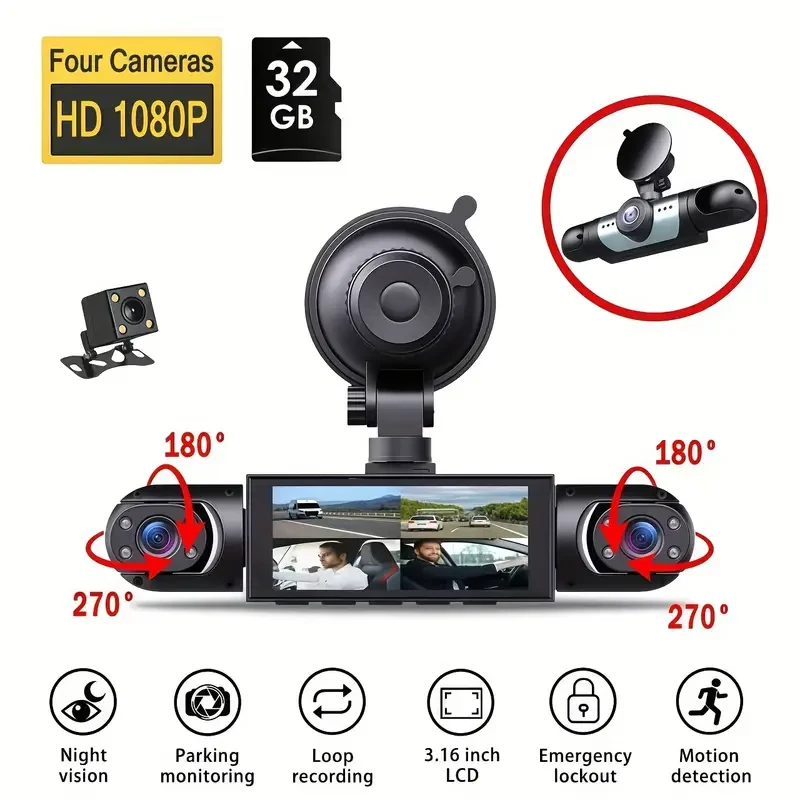 4-Channel 360 In-Vehicle Camera System