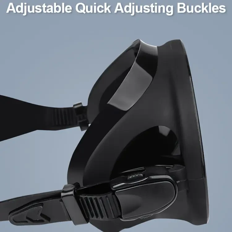 QINGSONG Classic Round Snorkel Mask  Frameless, Wide View, Soft Silicone