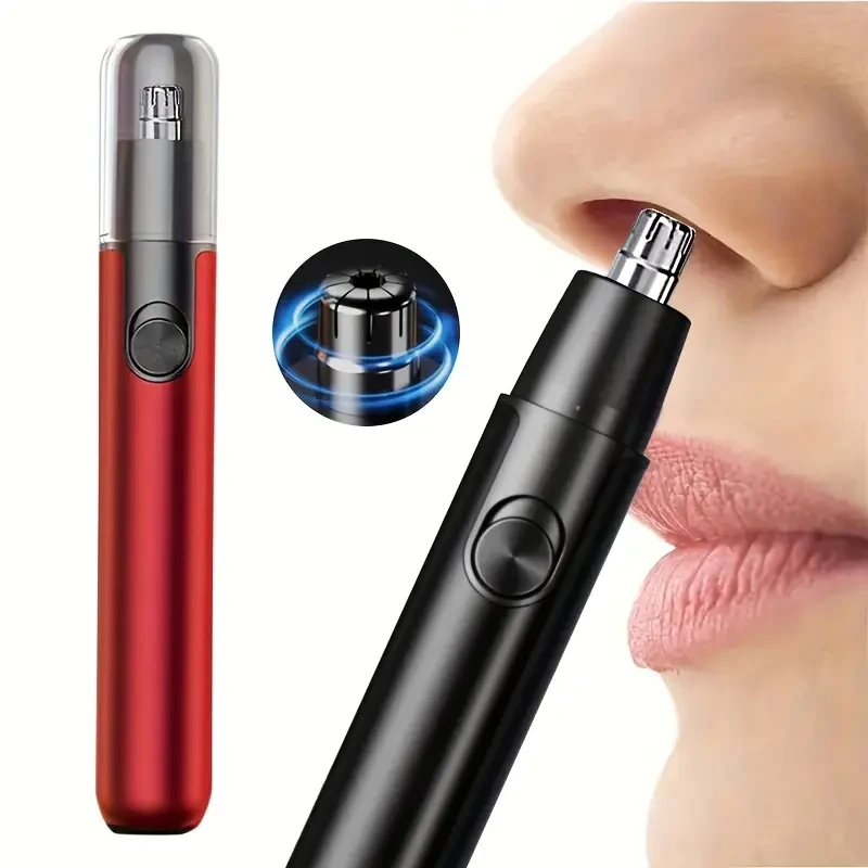 GERTZY USB Rechargeable Nose & Ear Hair Trimmer  Aluminum, Gentle Grooming for Face & Brows