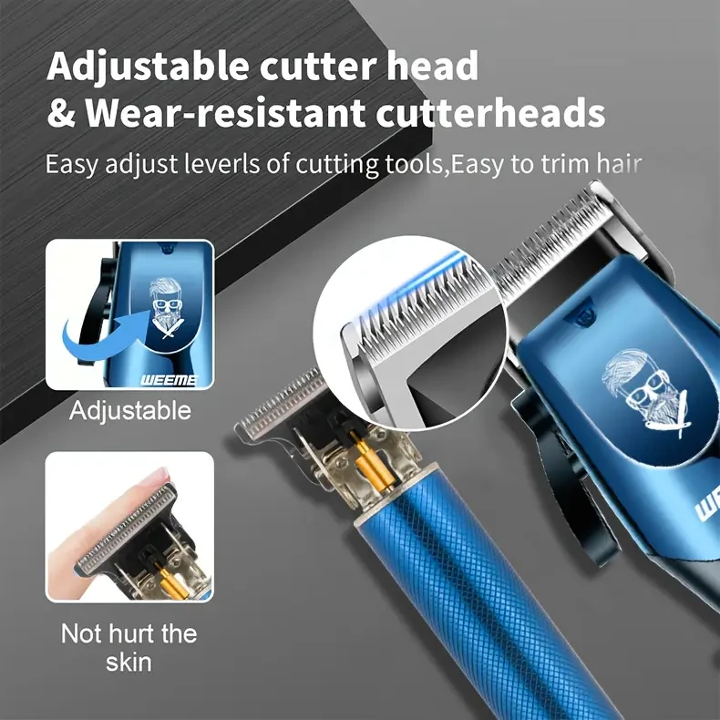 WEEME 4-in-1 Mens Electric Hair Clipper Set Wireless Grooming, Professional Style, Effortless Confidence