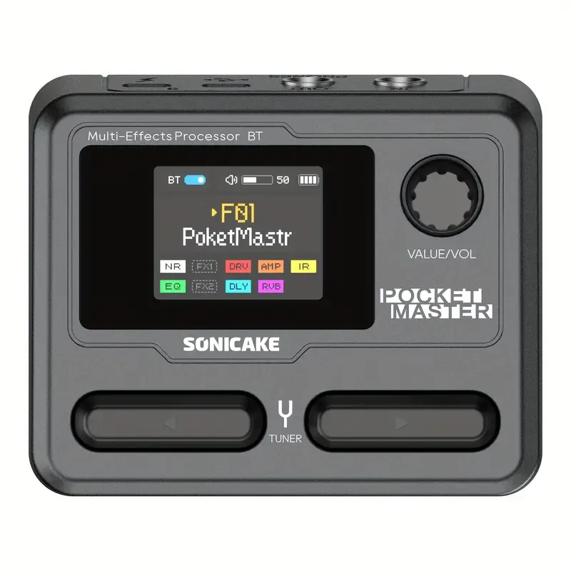 SONICAKE Pocket Master Guitar Multi-Effects Compact Power, Realistic Sound & Endless Creativity