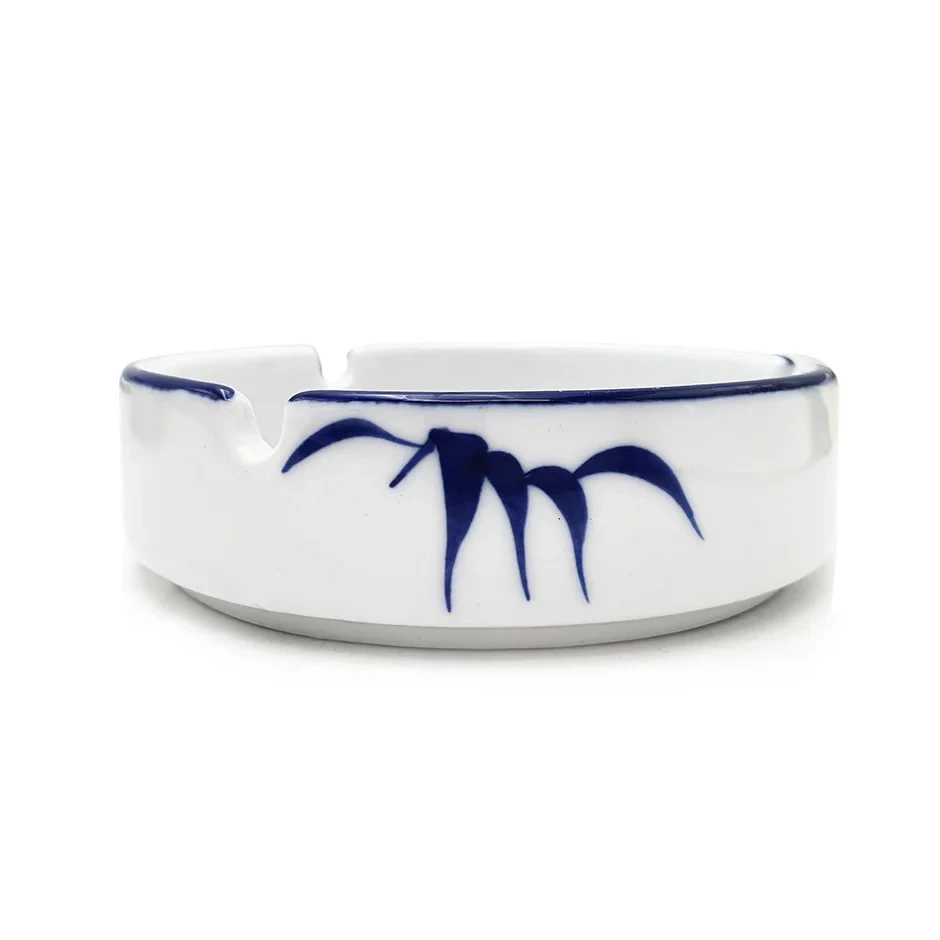 Crockery Ash Tray Bamboo Pattern 10cmx3cm