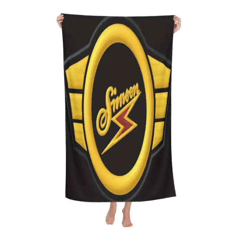 Simson Emblem Quick-Dry Beach & Gym Towel Bold, Premium & Ultra-Soft