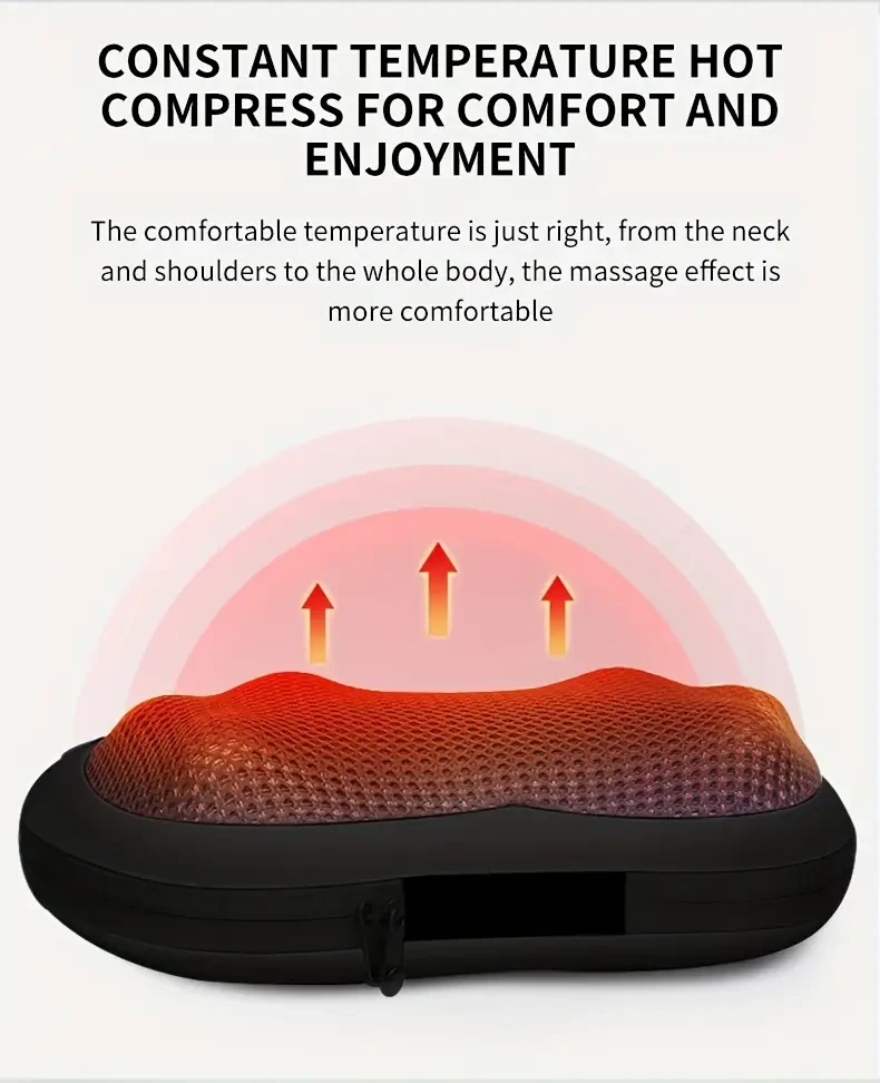 MASSTECK Shiatsu Neck Massager Pillow with Heat  Relaxing, Powerful & Therapeutic