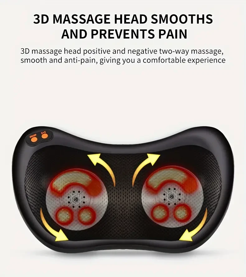 MASSTECK Shiatsu Neck Massager Pillow with Heat  Relaxing, Powerful & Therapeutic