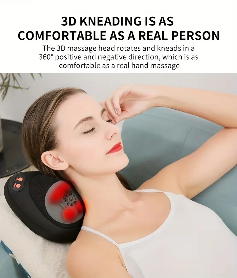 MASSTECK Shiatsu Neck Massager Pillow with Heat  Relaxing, Powerful & Therapeutic