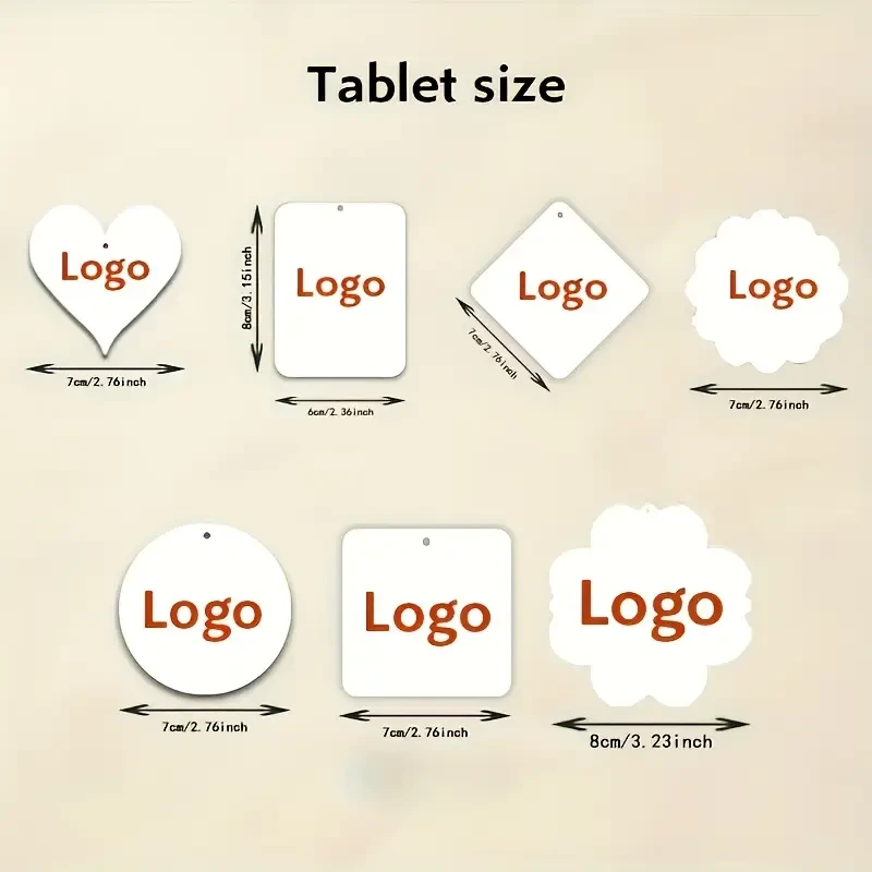 50pcs Custom Car Air Freshener Pendant Set  Personalized, Stylish & Refreshing