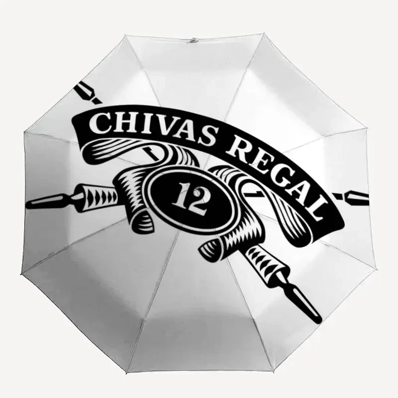 1pc Chivas Regal Logo Automatic Umbrella  Compact, Stylish, and Reliable Travel Umbrella