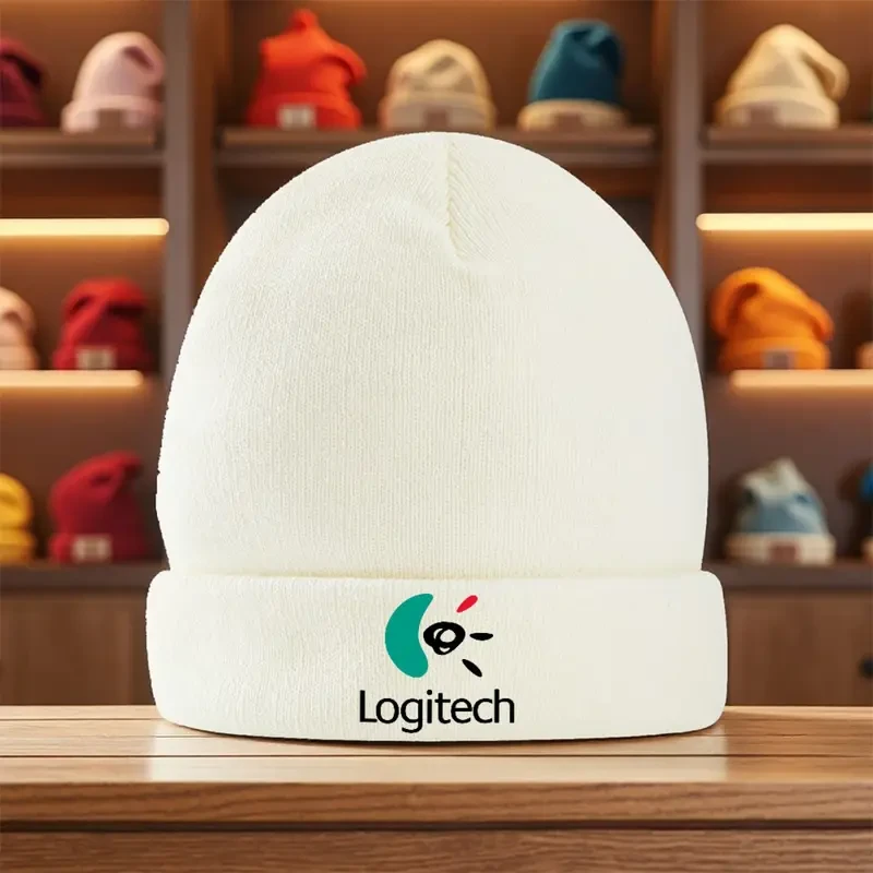 1pc Logitech Branded Beanie Hat Official Winter Knit Cap for Men & Women