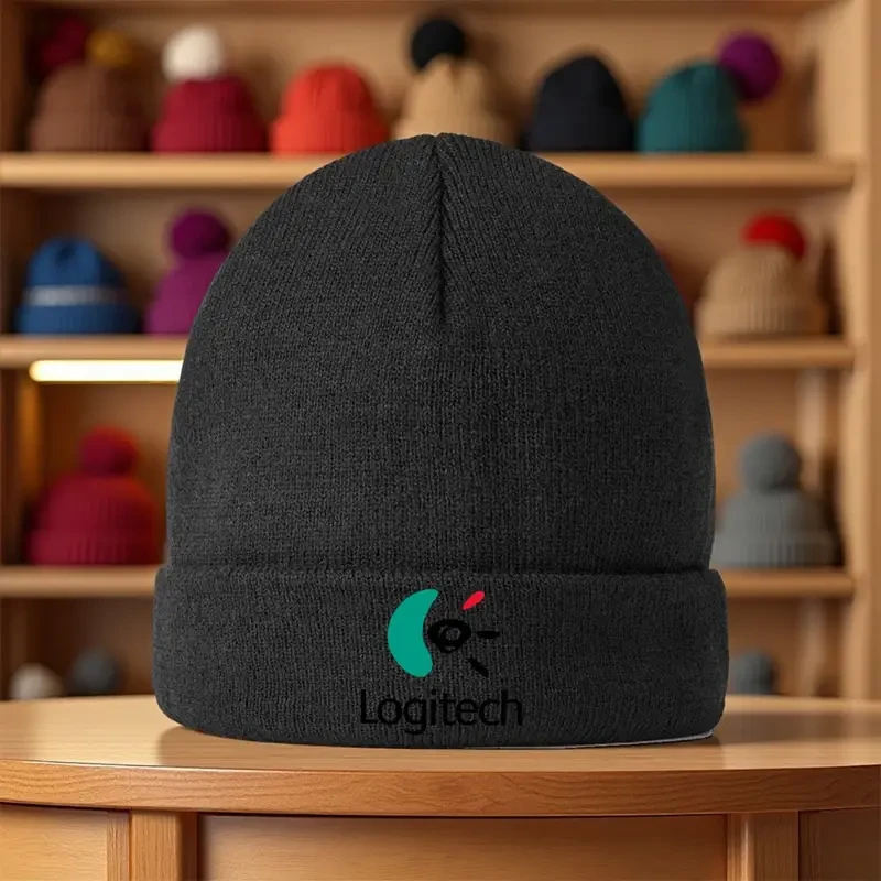 1pc Logitech Branded Beanie Hat Official Winter Knit Cap for Men & Women