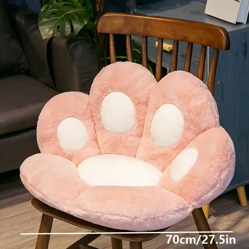 Cute Bear Plush Seat Cushion Comfort and Style for Your Workspace