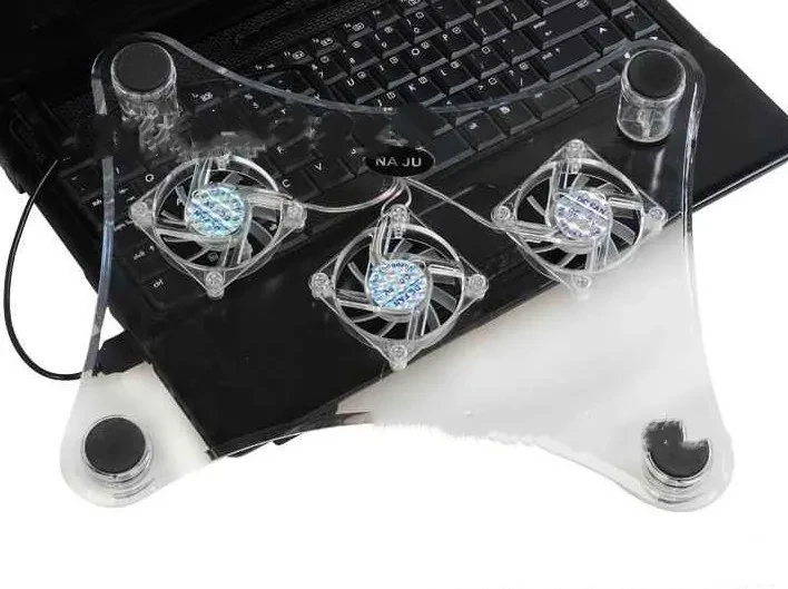 Notebook Radiator Transparent Crystal Three Fan