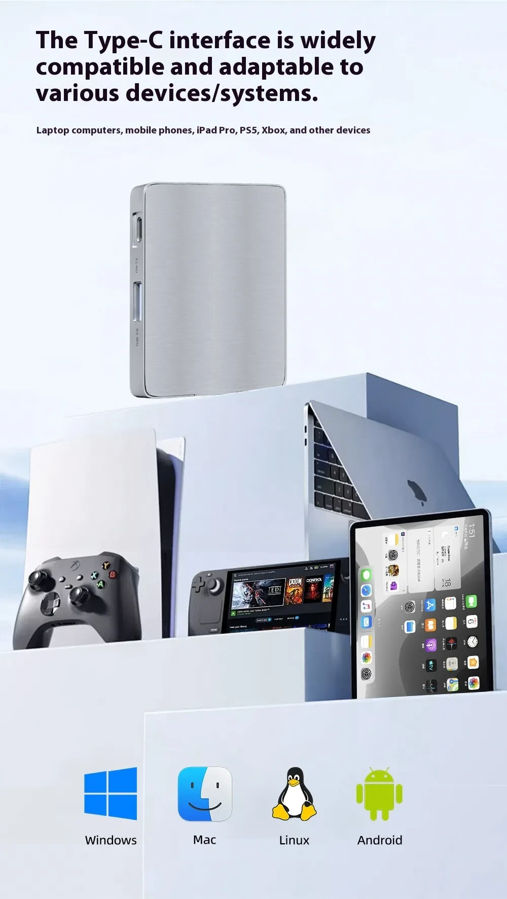 M2 Magnetic Mobile Phone Hard Disk Box