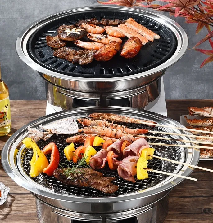Korean Stainless Steel Charcoal Barbecue Grill For Consumer And Commercial Use