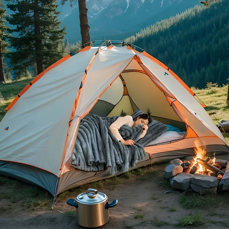 Luxurious Faux Rabbit Fur Blanket  Soft, Warm, and Minimalist Comfort for Every Space