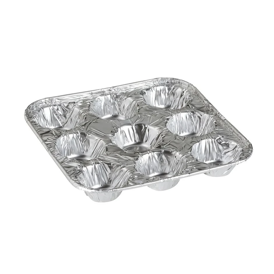 Foil Mini Muffin Tray 9 Section 4 Pieces