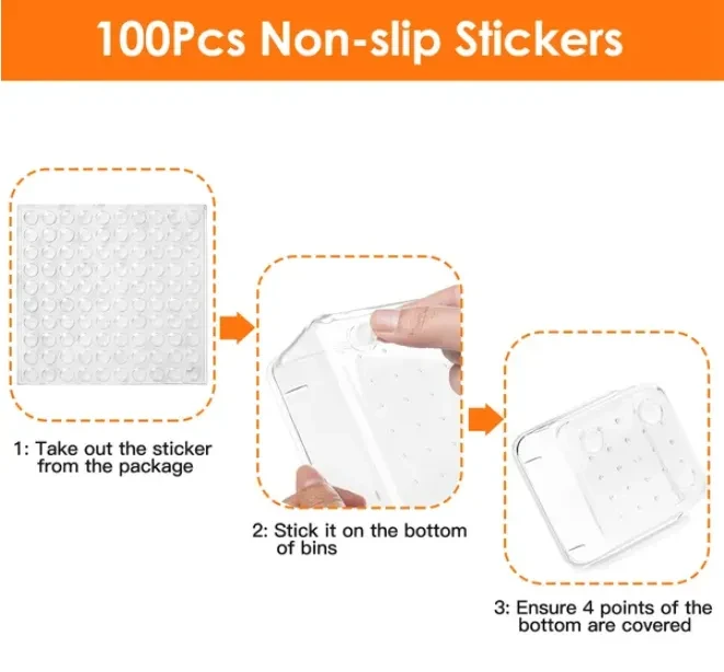 25Pcs Clear Plastic Drawer Organizers Set