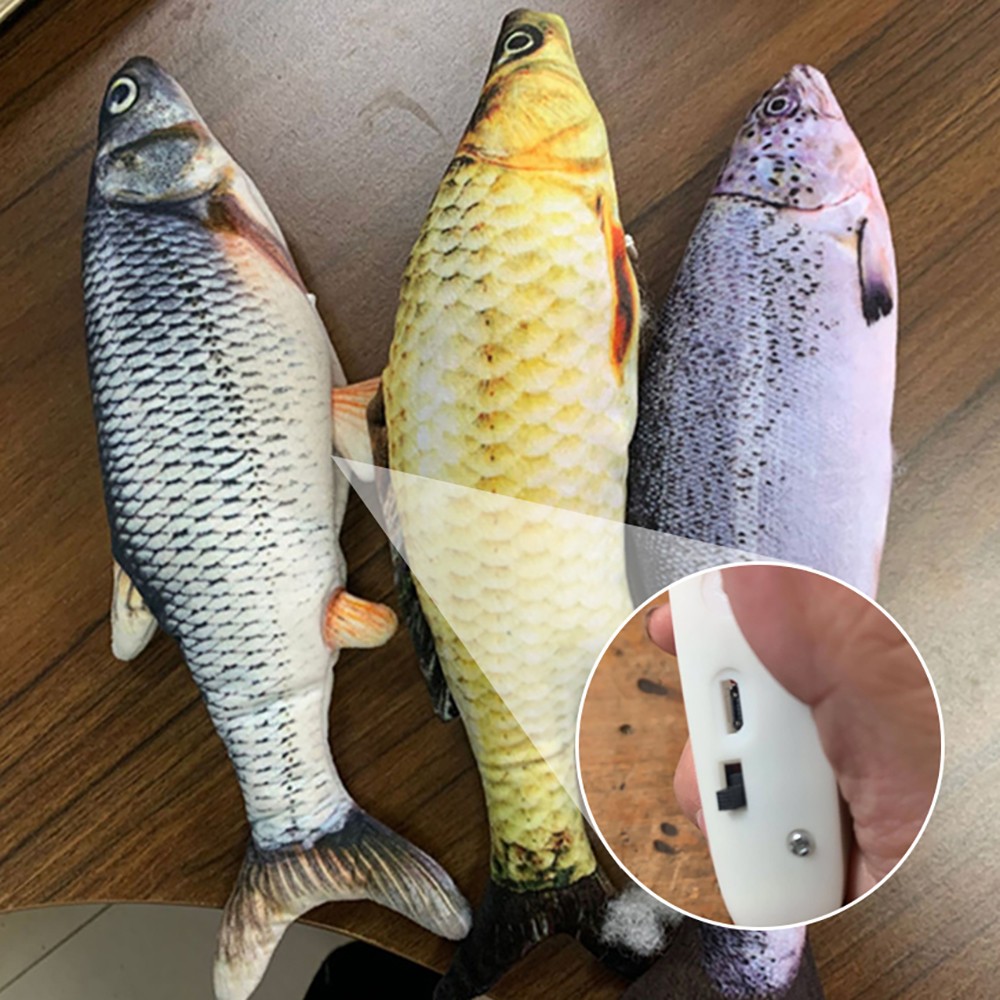 Realistic Fish Plush Toy for Cats