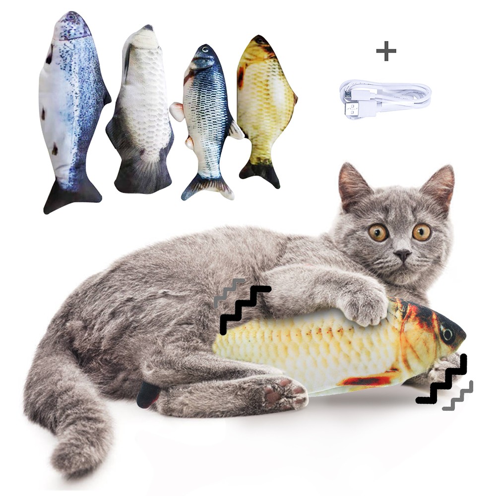Realistic Fish Plush Toy for Cats