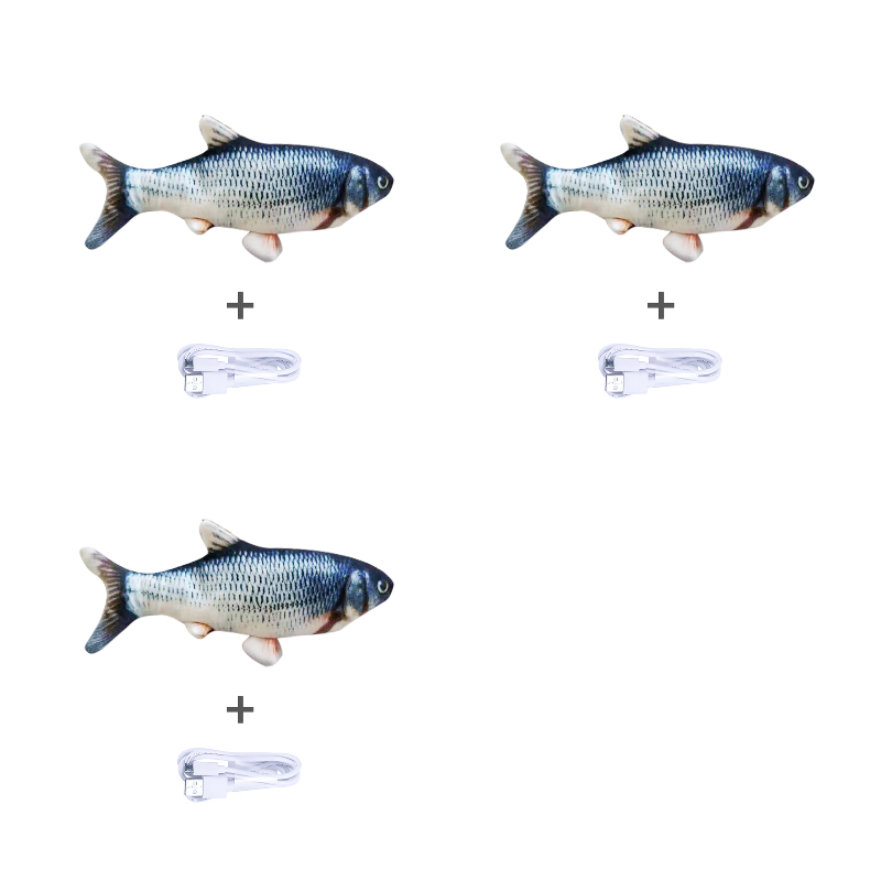 Realistic Fish Plush Toy for Cats