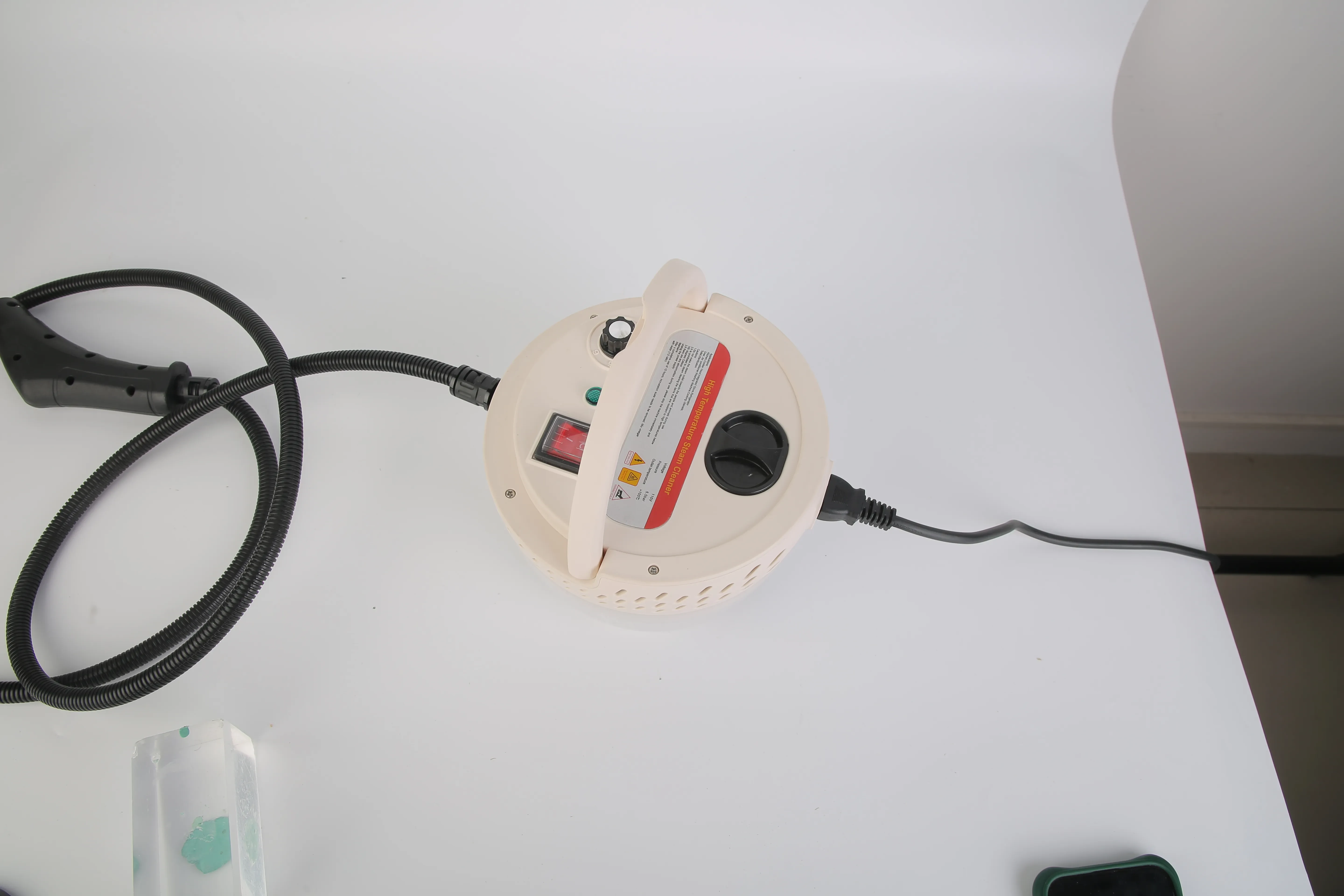 1Pc 2500W Handheld High Temperature And Pressure Steamer Cleaner With 1400ML Tank 9 Accessories 6 Steam Levels For Dirt Grease Grout Tile Floor Couch Car