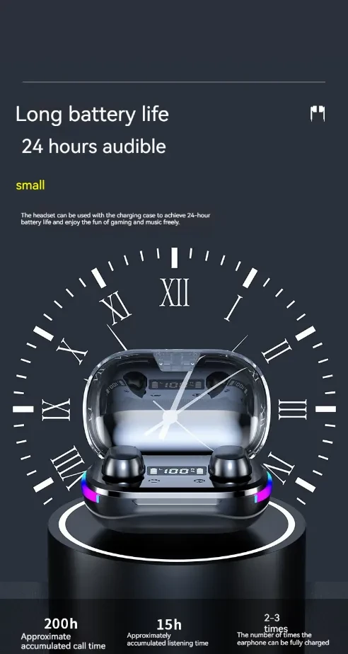 Digital Display Colorful In-ear Bluetooth Headset