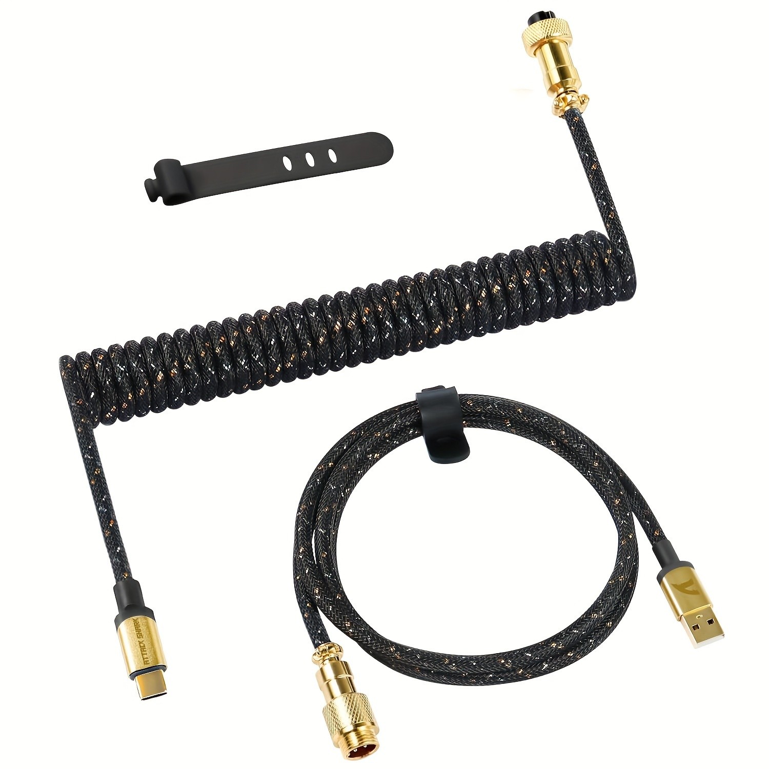 ATTACK SHARK C03 Coiled USB-C Cable