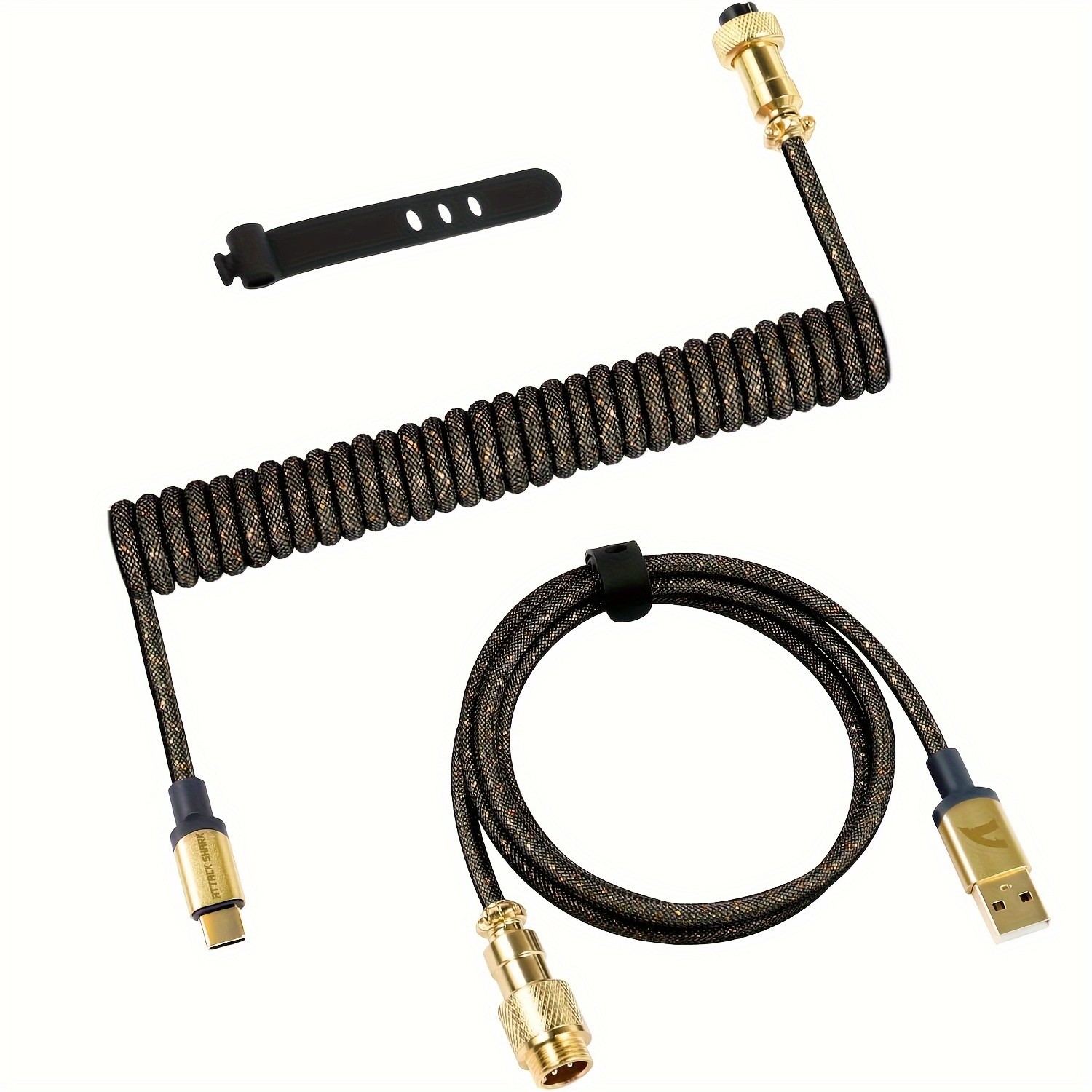 ATTACK SHARK C03 Coiled USB-C Cable