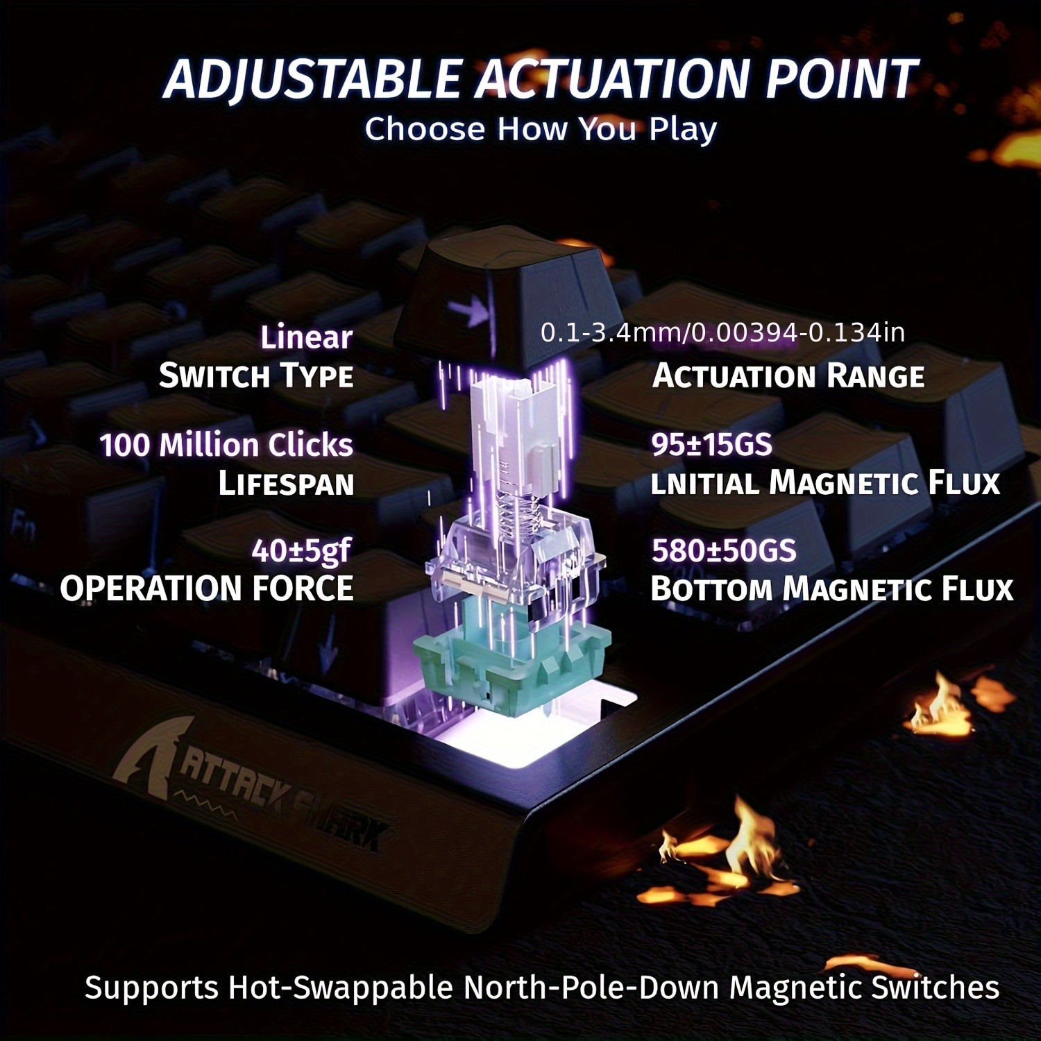 ATTACK SHARK X68 HE Mechanical Gaming Keyboard