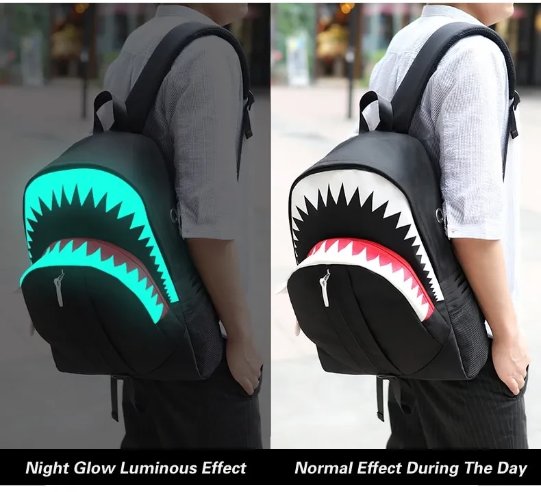 Luminous Shark USB Function Backpack