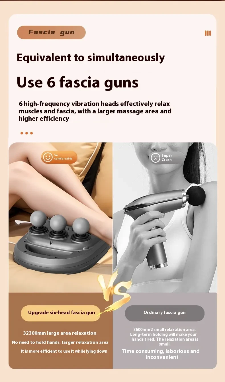 Strong Vibration Of Waist And Back Muscle Relaxation Charging Digital Display Massage Gun