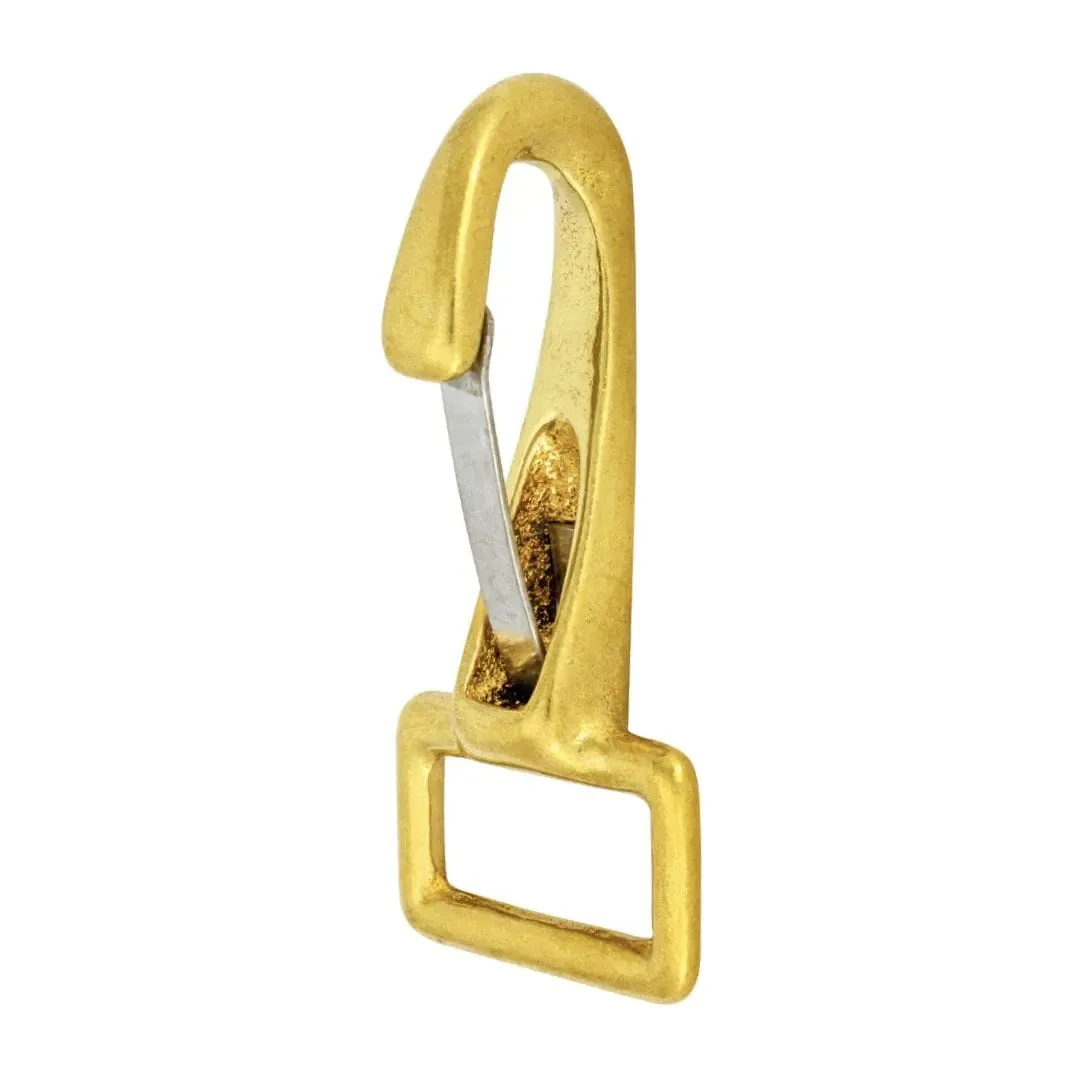 BRASS FLAT FIXED SPRING SNAP POLO