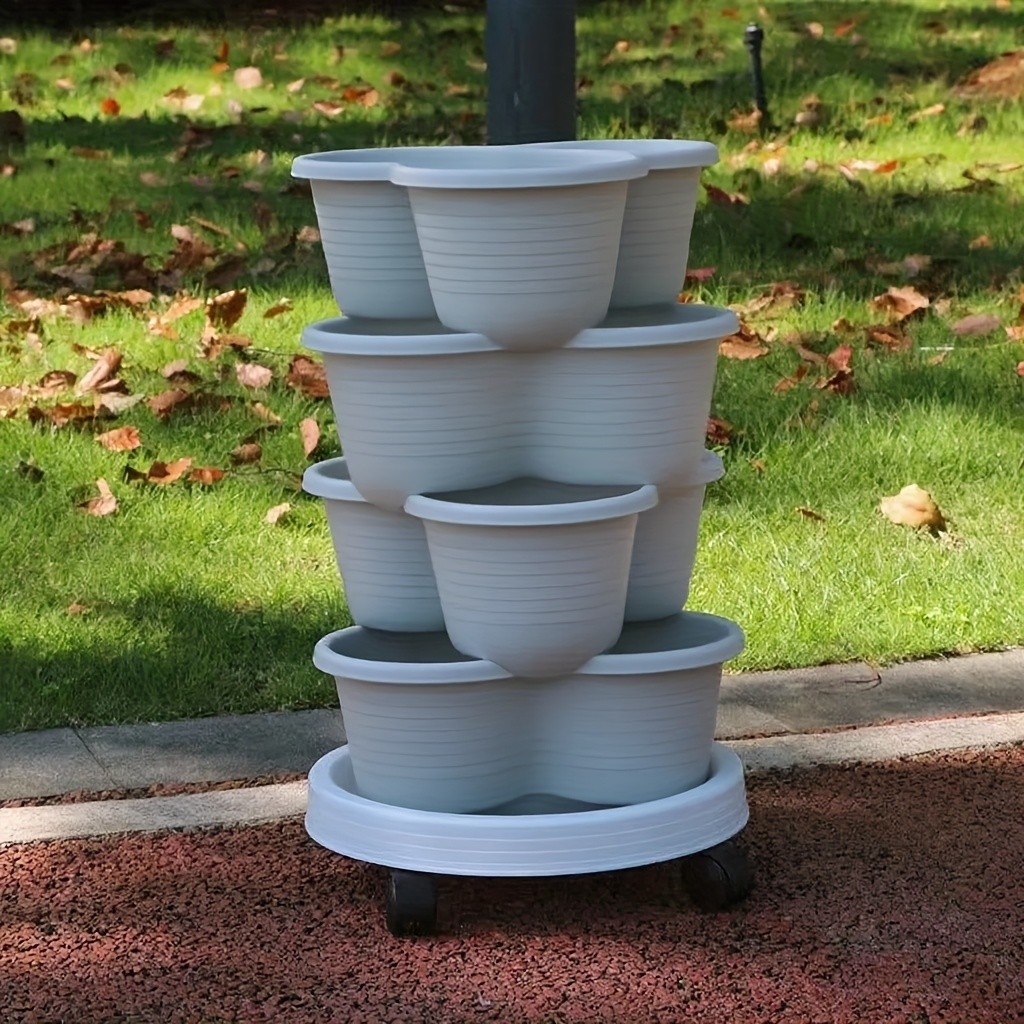 4-Tier Stackable Multi-Layer Planter  Modern, Movable & Beautifully Practical
