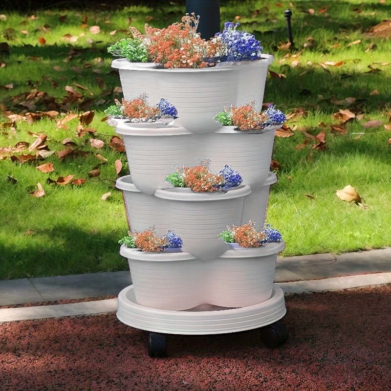 4-Tier Stackable Multi-Layer Planter  Modern, Movable & Beautifully Practical