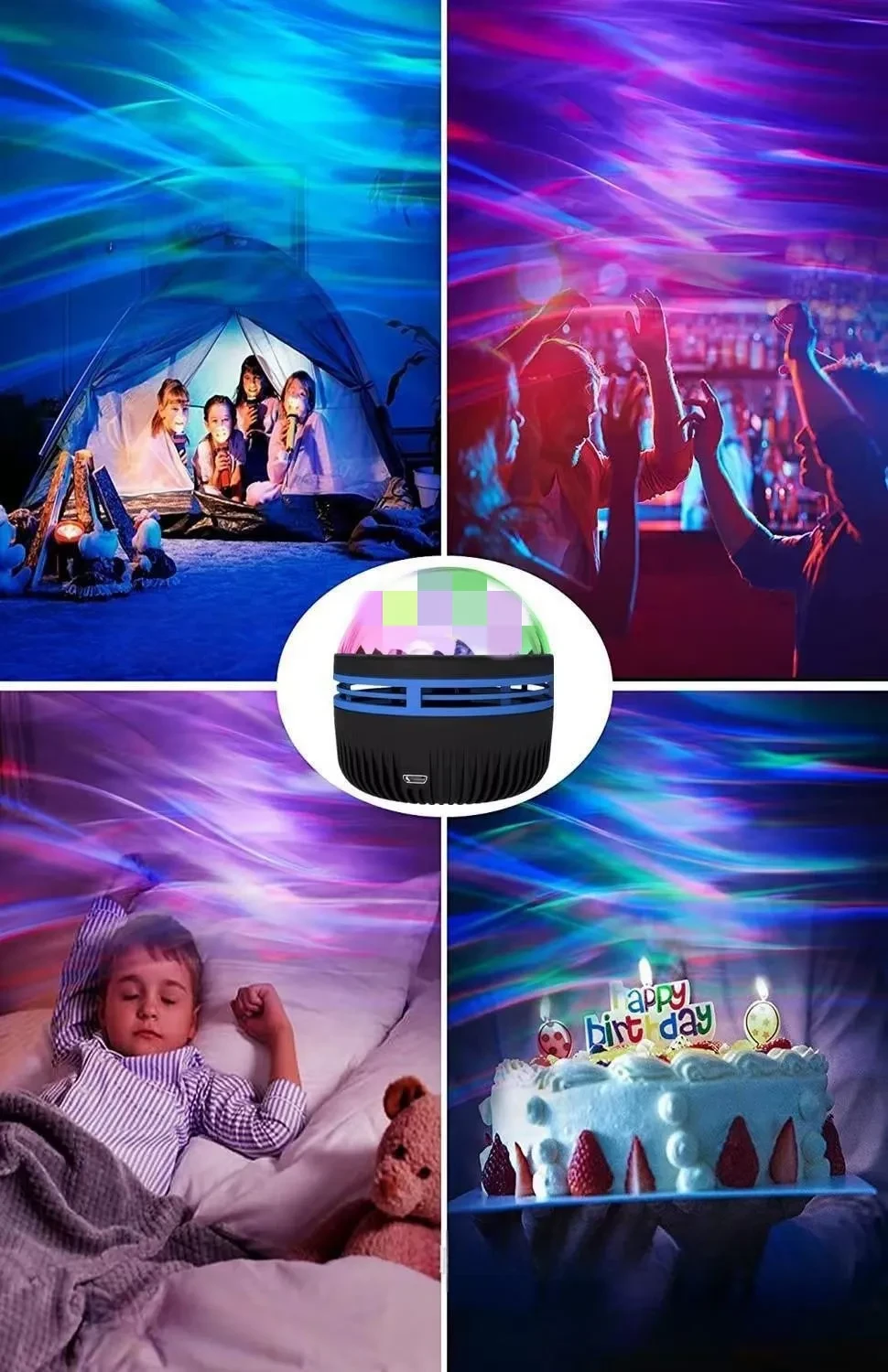 Fantasy Northern Lights Projection Star Light Water Wave Lamp