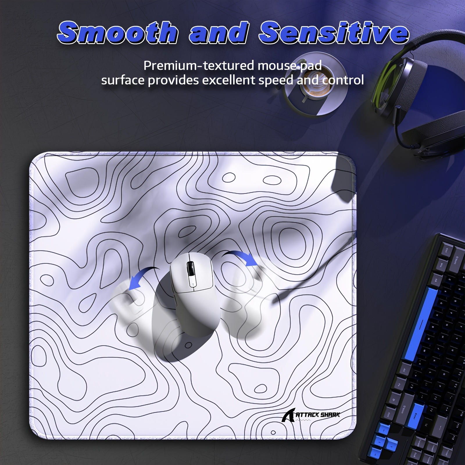 ATTACK SHARK CM02 Large Gaming Mouse Pad Precision, Comfort, and Style for NZ Desks