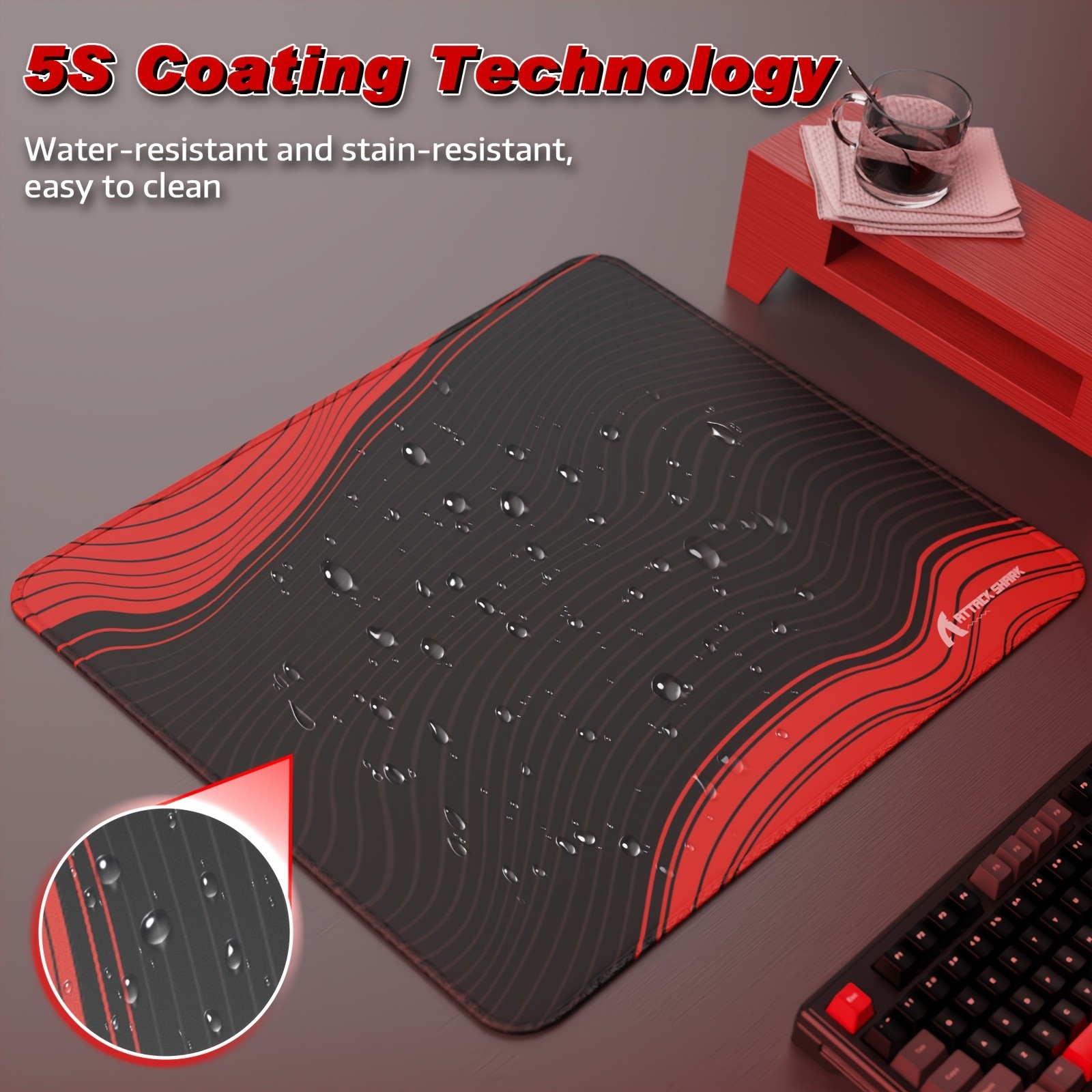 ATTACK SHARK CM02 Large Gaming Mouse Pad Precision, Comfort, and Style for NZ Desks