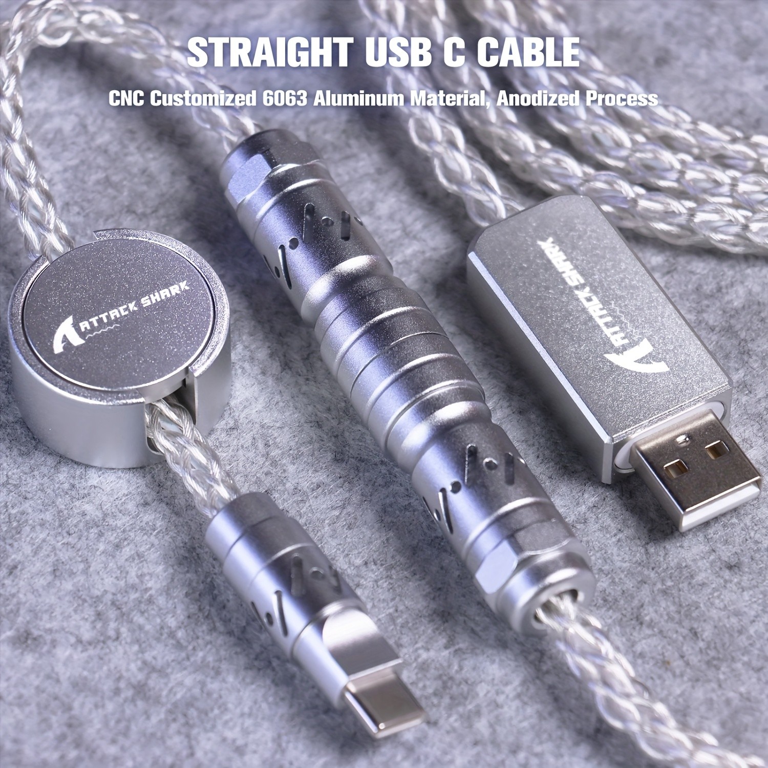 ATTACK SHARK C07 RGB Cable  Magnetic, Smart, and Stylish Power for NZ Setups