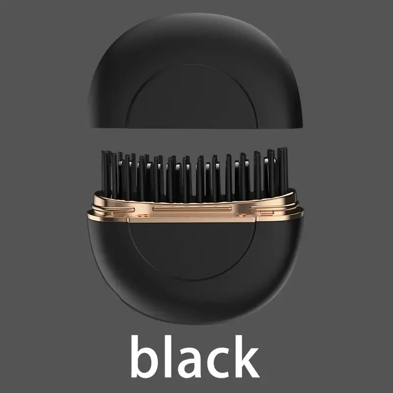 HOTU Portable Ionic Hair and Beard Straightener Brush Smooth, Stylish, and Travel-Ready Grooming