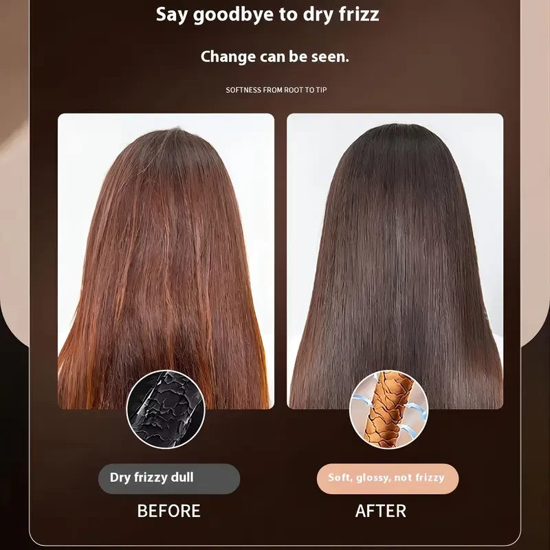 HOTU Portable Ionic Hair and Beard Straightener Brush Smooth, Stylish, and Travel-Ready Grooming