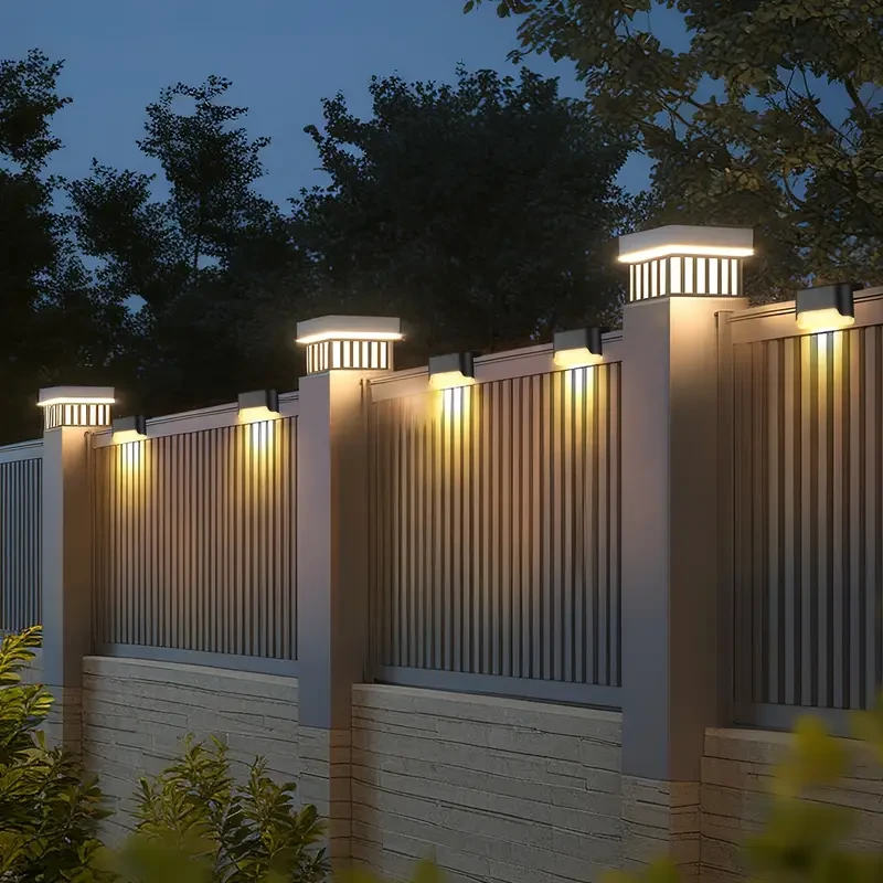 HOTU 7pcs Waterproof Solar Deck Lights  Beautiful Warm White LED Ambience for Every Outdoor Space