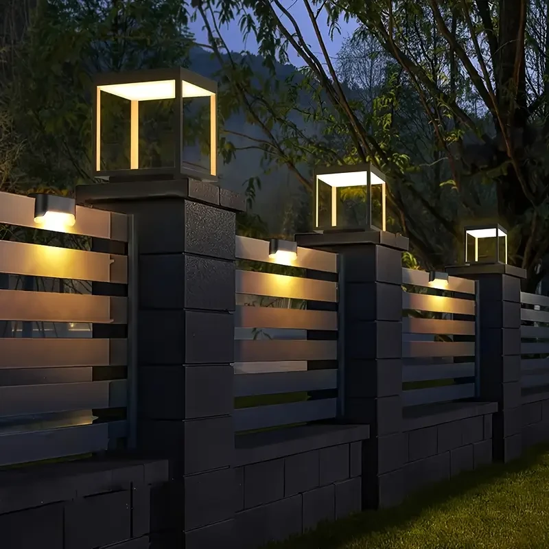 HOTU 7pcs Waterproof Solar Deck Lights  Beautiful Warm White LED Ambience for Every Outdoor Space