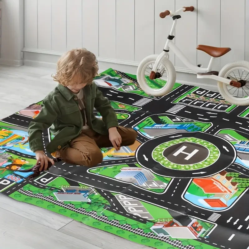 HOTU City Traffic Play Mat Interactive Road Map for Learning & Fun