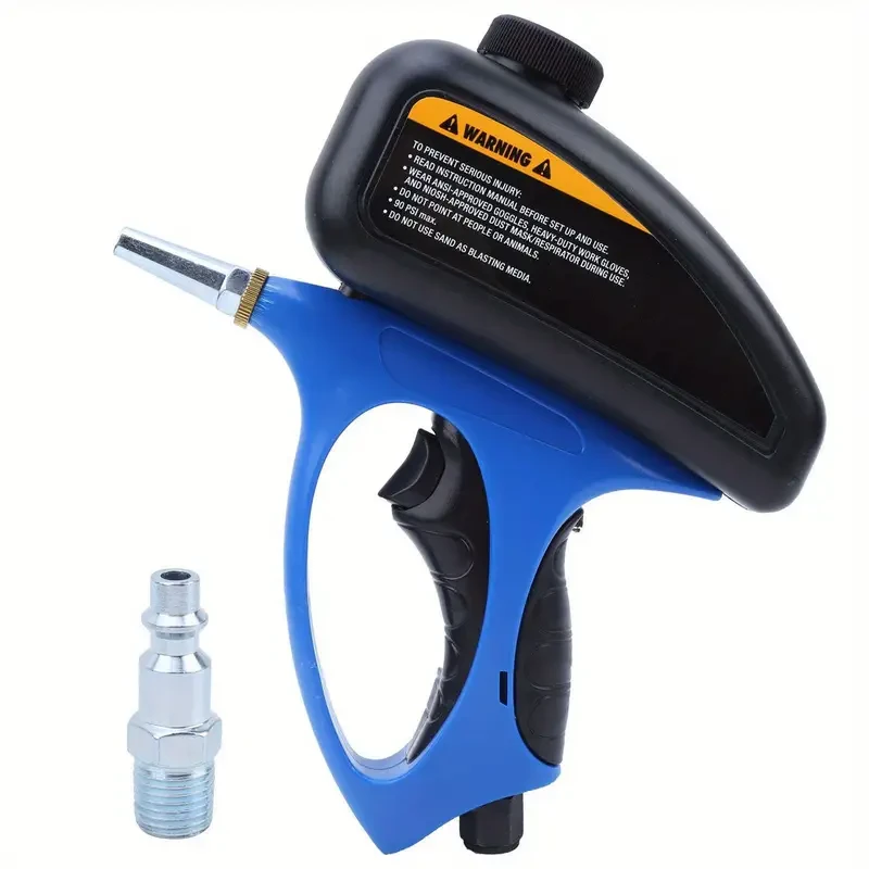 HOTU Sand Blaster Gun Pneumatic Nozzle Tool for Rust Removal & Surface Restoration