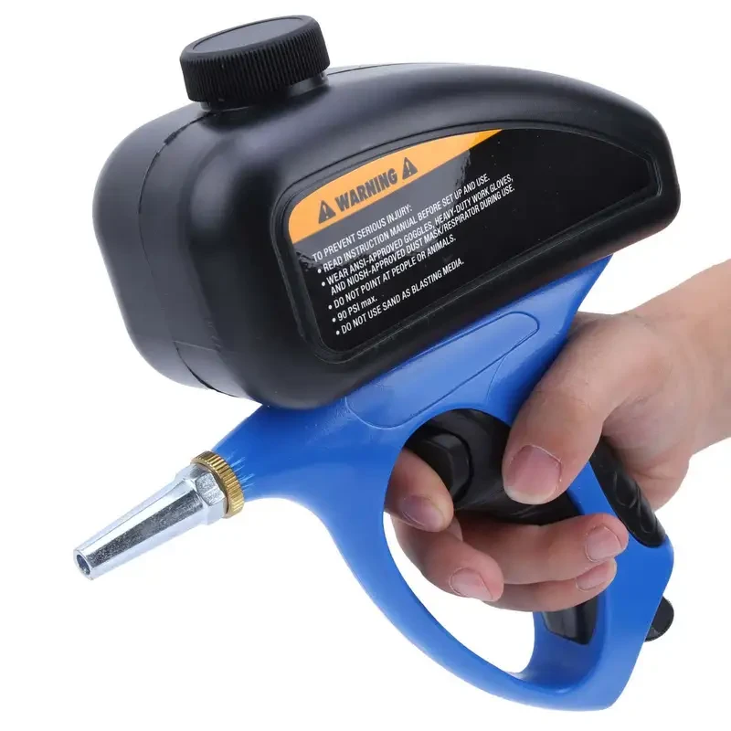 HOTU Sand Blaster Gun Pneumatic Nozzle Tool for Rust Removal & Surface Restoration