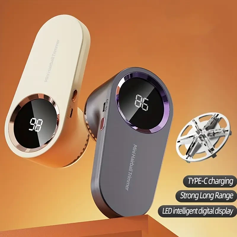 HOTU Fabric Shaver Lint Remover Rechargeable Electric Sweater Defuzzer with LED Display