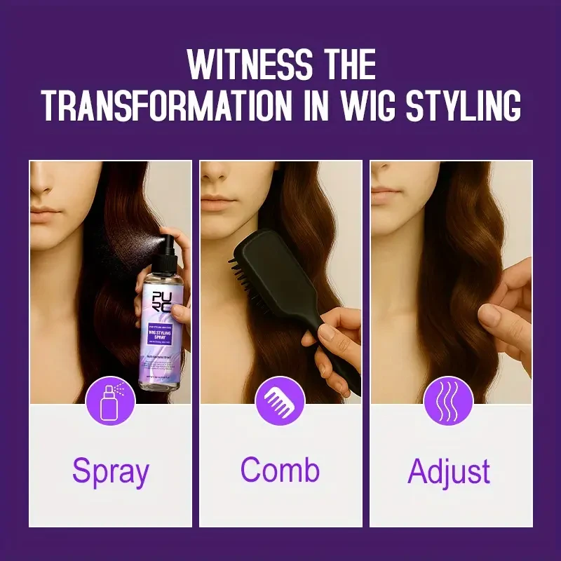 PURC 10-in-1 Wig Care Spray  Detangles, Conditions & Adds Shine