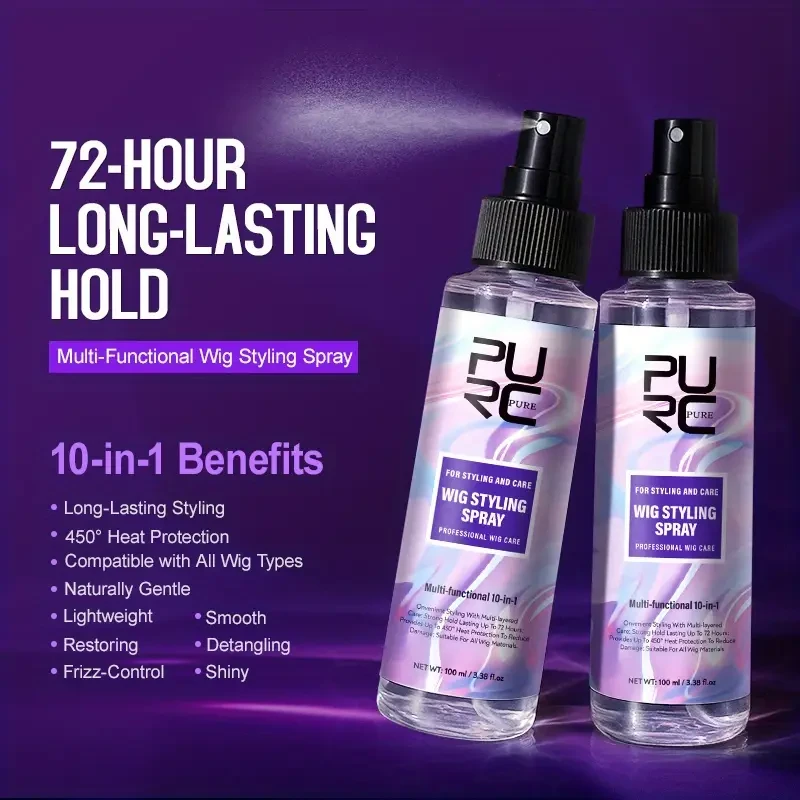 PURC 10-in-1 Wig Care Spray  Detangles, Conditions & Adds Shine